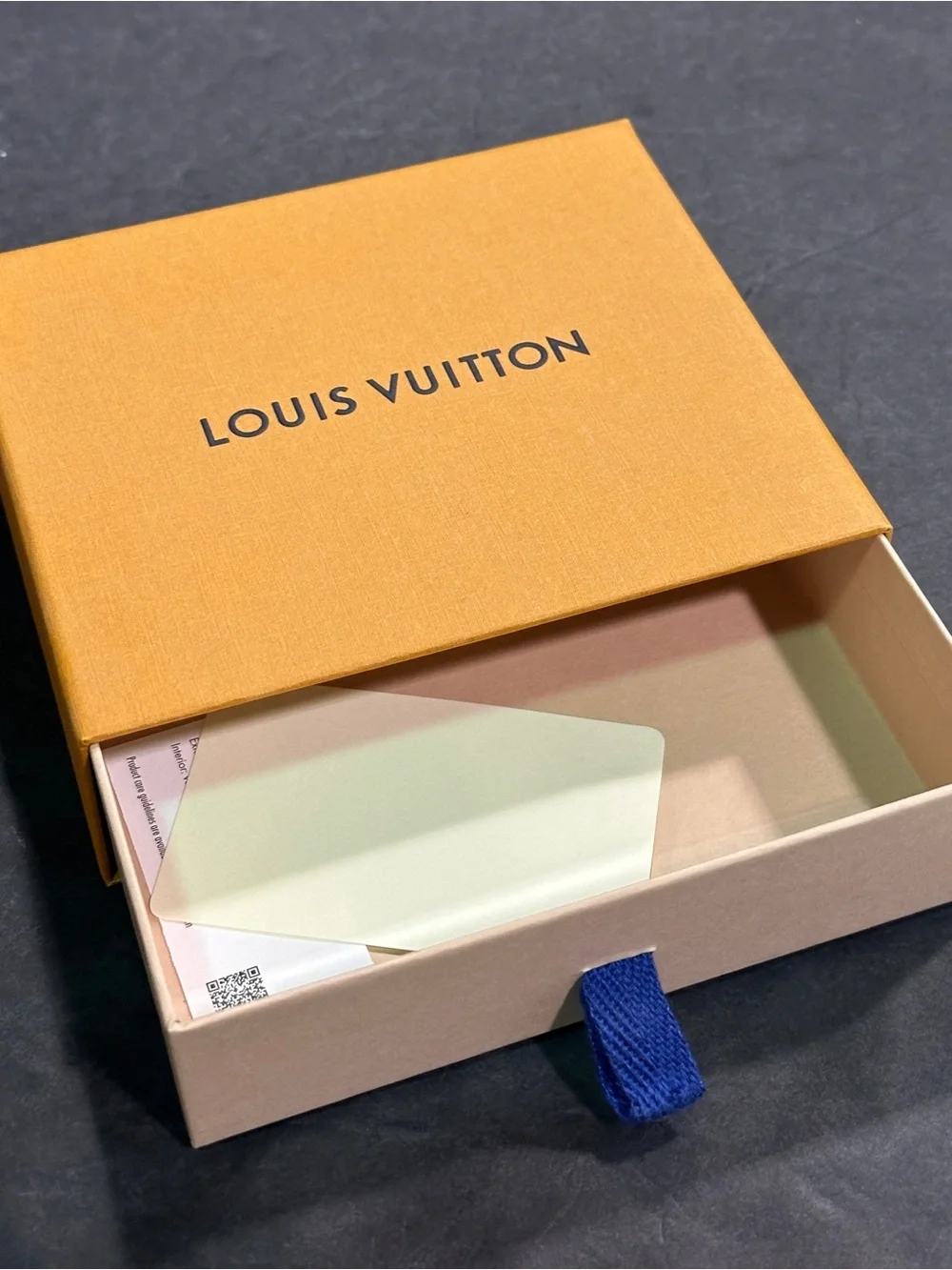 Louis Vuitton Orange Box with Blue Pull-Tab
